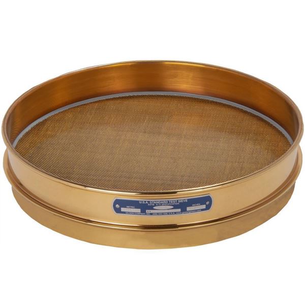 Clearance12" Sieve, All Brass, Half Height, No. 18