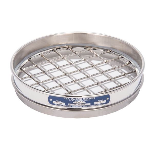 Clearance 8" Sieve, All Stainless, Half Height, 7/8"