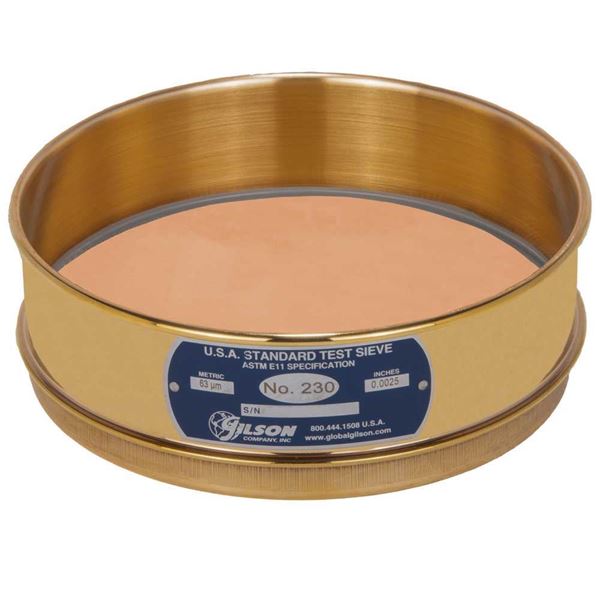 8in Sieve, All Brass, Full-Height, No.230
