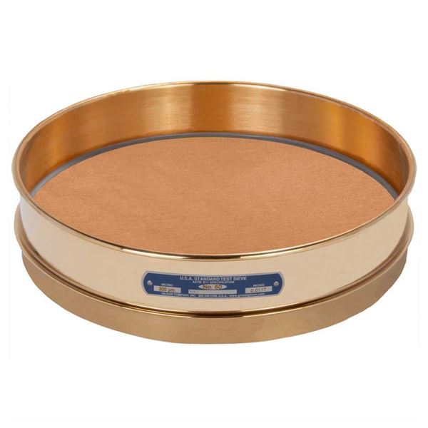 12in Sieve, All Brass, Intermediate-Height, No.50