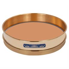 thumbnail image 2 of 12" ASTM E11 Test Sieve – No. 200 Opening, Brass Frame & Stainless Steel Mesh, Intermediate Height 2 of 13