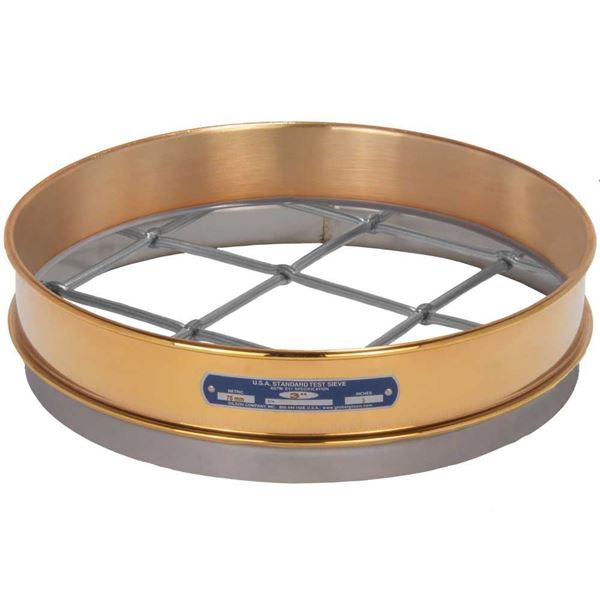 12in Sieve, Brass/Stainless, Intermediate-Height, 3in