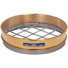 thumbnail image 2 of 12" ASTM E11 Test Sieve – No. 200 Opening, Brass Frame & Stainless Steel Mesh, Intermediate Height 2 of 13