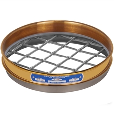 8in Sieve, Brass/Stainless, Half-Height, 1-1/2in