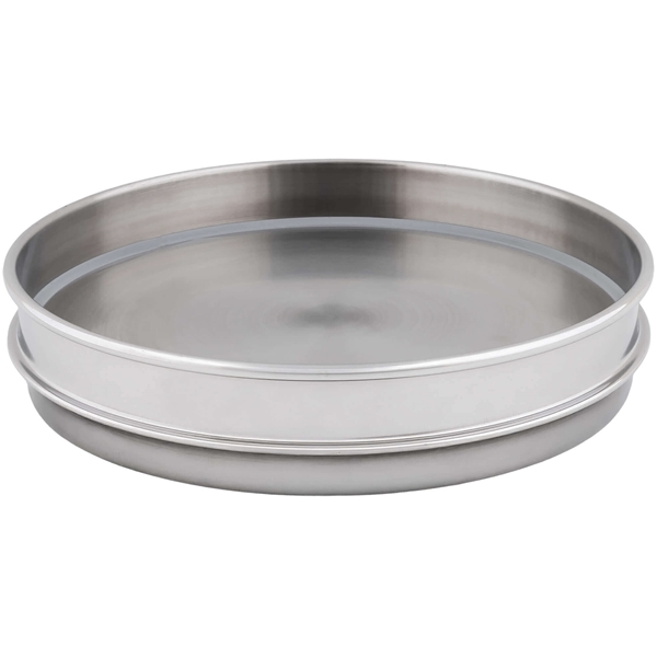 8in All Stainless Extended Rim Pan, Half-Height