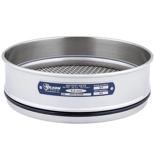 200mm Sieve, All Stainless, Full Height, 4mm