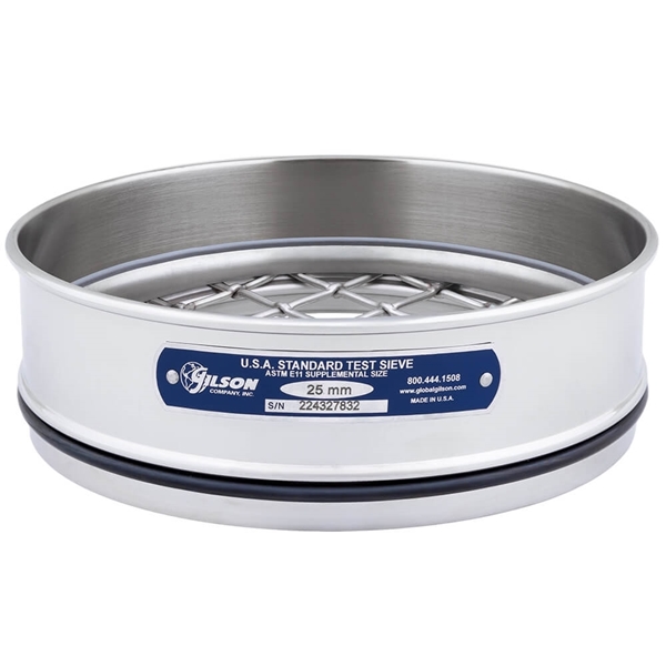 	200mm Sieve, All Stainless, Full Height, 25mm