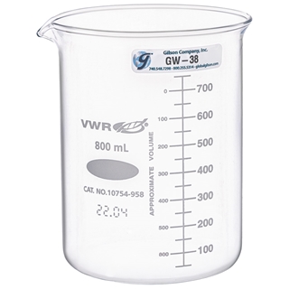 800ml Lab Beaker, Glass (Package of 6)