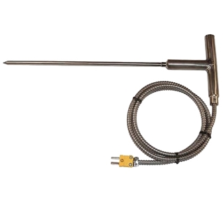 Heavy Duty Type K 10in T-Handle Thermocouple Probe, -250–1652°F (-150–900°C)